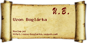Uzon Boglárka névjegykártya